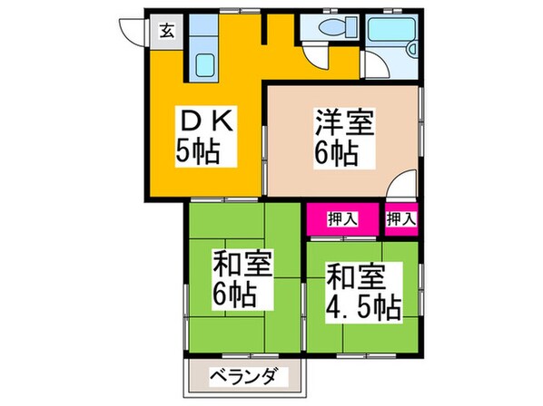 コ－ポアサノの物件間取画像